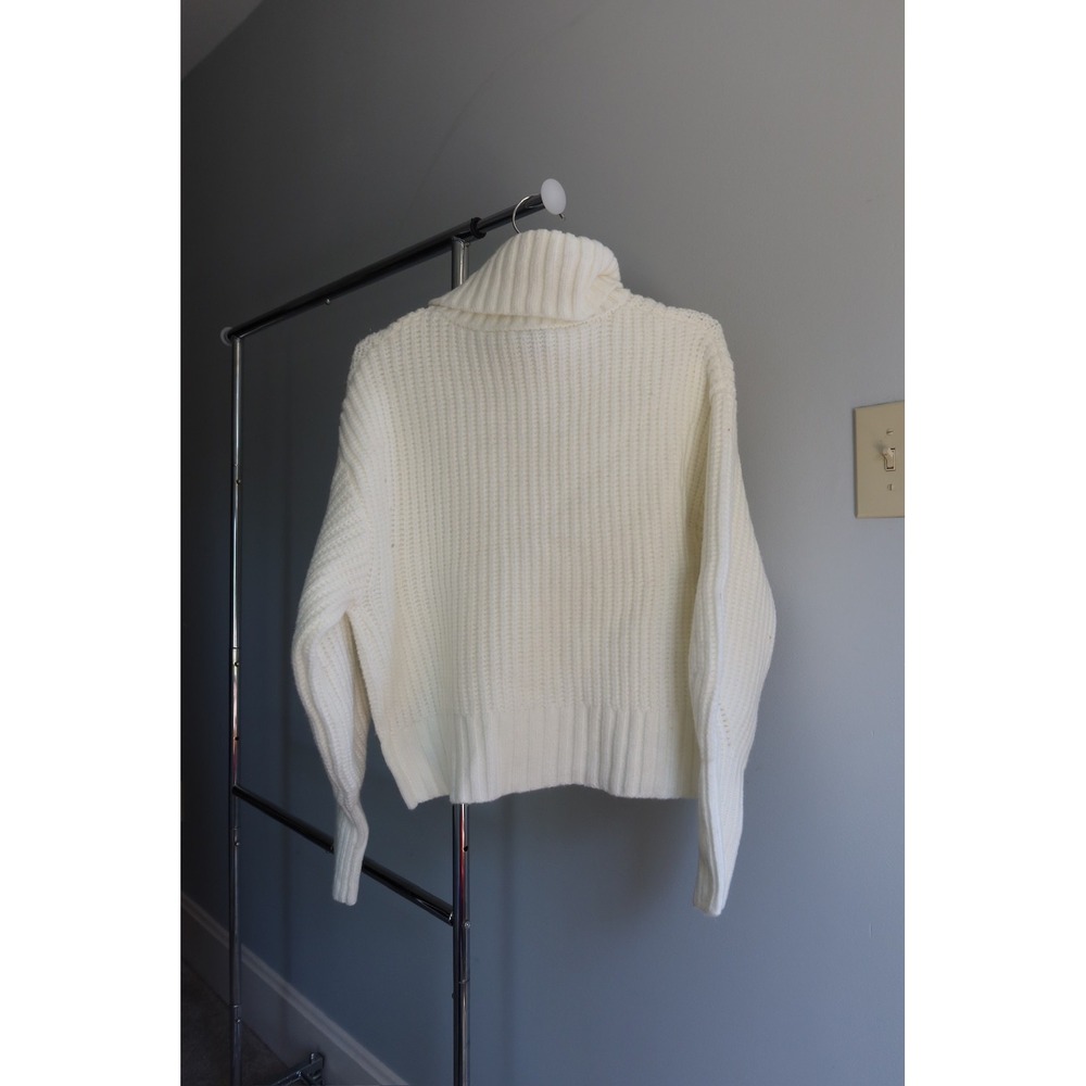 Elie Tahari Ivory Ribbed‎ Sweater NWT M Wool EH424196 Winter Fall Authentic